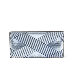 MIYA Company Aizome Shima Rectangle Plate