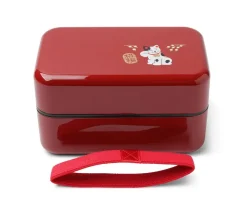 Best MIYA Company Bento Box Fortune Cat Red