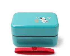 Best MIYA Company Bento Box Fortune Cat Teal Blue