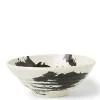 Clearance MIYA Company Black Brush Stroke 8" Bowl