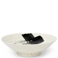 Hot MIYA Company Black Brush Stroke 9.75" Serving Bowl