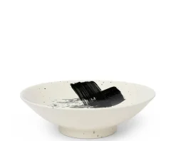 Hot MIYA Company Black Brush Stroke 9.75" Serving Bowl