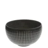 New MIYA Company Black Cosmos Horsetails Bowl 5-3/8"