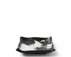 MIYA Company Black & White Brush Small Plate