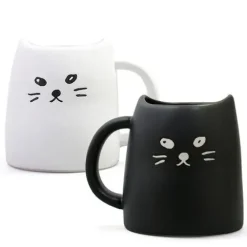 Discount MIYA Company Black & White Cat Mug Set