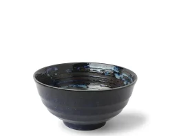 Best MIYA Company Blue Black Swirl 6.75" Noodle Bowl