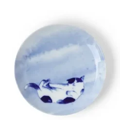 Online MIYA Company Blue Cat Playing Plate