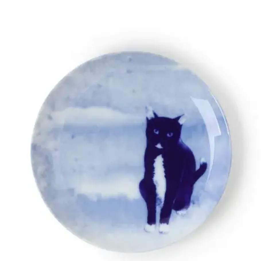 Discount MIYA Company Blue Cat Sitting Plate