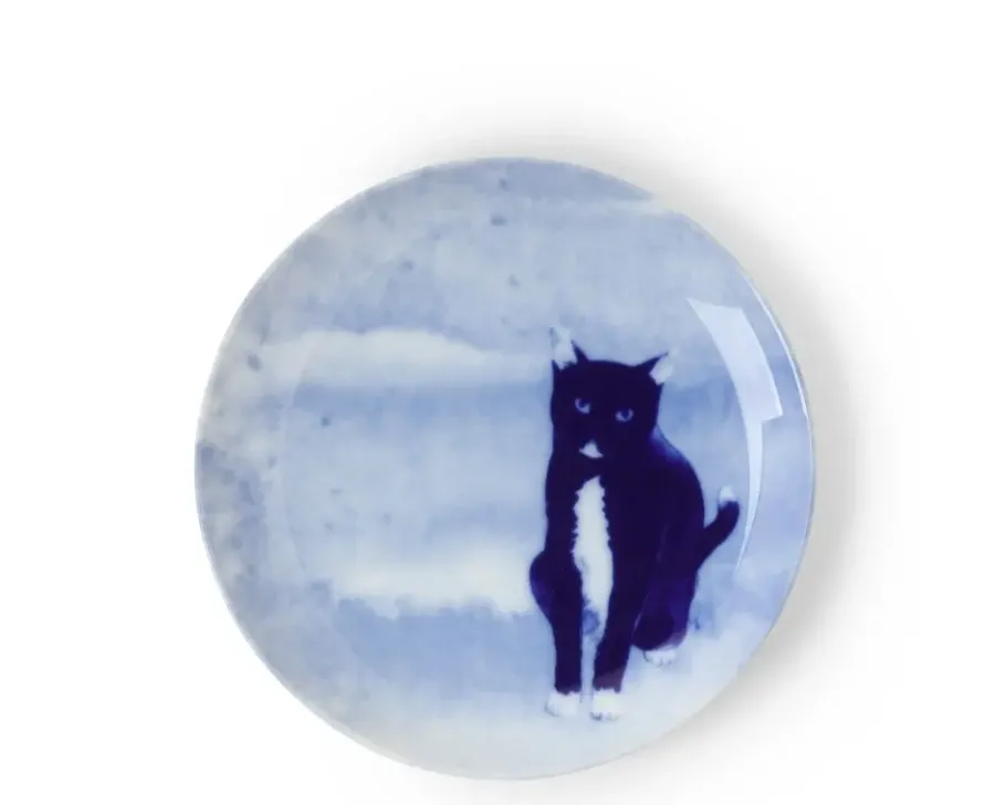 Discount MIYA Company Blue Cat Sitting Plate