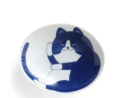 Clearance MIYA Company Blue Cats 7.5" Oval Bowl