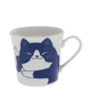 Clearance MIYA Company Blue Cats 8 Oz. Mug