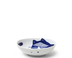 Sale MIYA Company Blue Cats 5" X 3.75" Oval Bowl