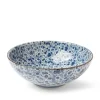 Clearance MIYA Company Blue Flowers 8.25" Bowl