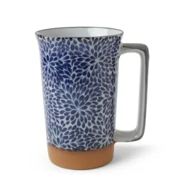Online MIYA Company Blue Mums 12 Oz. Tall Mug