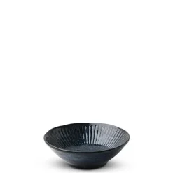 MIYA Company Blue Namako Tokusa 4.5" Shallow Bowl