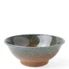 MIYA Company Blue Sand Crackle Bowl 8-1/2"