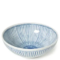 MIYA Company Blue Stripes 8.25" Bowl