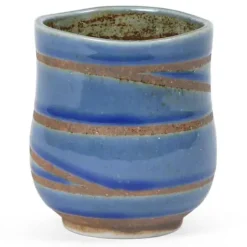 Hot MIYA Company Blue Swirl 10 Oz. Teacup