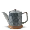 Clearance MIYA Company Blue Vintage Dots Tea Pot