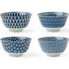 MIYA Company Blue & White 5" Bowl Set