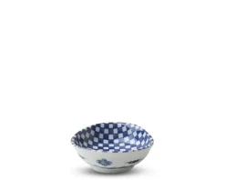 Best MIYA Company Blue & White Ichimatsu 3.75" Sauce Dish