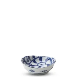 Clearance MIYA Company Blue & White Karakusa 3.75" Sauce Dish