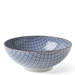 MIYA Company Blue & White Mosaic 8.25" Bowl