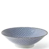 New MIYA Company Blue & White Mosaic 9.75" Bowl