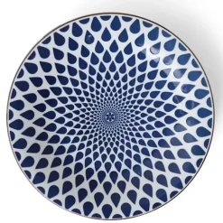 Best MIYA Company Blue & White Rain 11" Plate