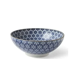 Sale MIYA Company Blue & White Snowflake 8.25" Bowl