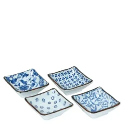 Online MIYA Company Blue & White 3.25" Sq. Sauce Dish Set