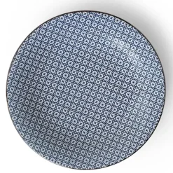 Outlet MIYA Company Blue & White Stitch 11" Plate