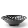 Best MIYA Company Bowl Black Choctaw Swirl 10"