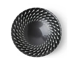 Best MIYA Company Bowl Black Choctaw Swirl 10