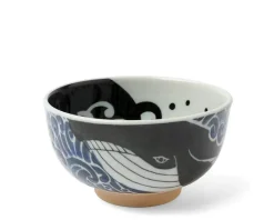 Discount MIYA Company Bowl Blue Whale Waves 5"