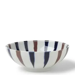 Best MIYA Company Bowl Brown Indigo Spokes 8-3/8"