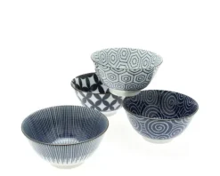 Outlet MIYA Company Bowl Set Modern Indigo 5-1/4"
