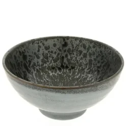 Hot MIYA Company Bowl Silver Blue Granite Design 7-3/4"
