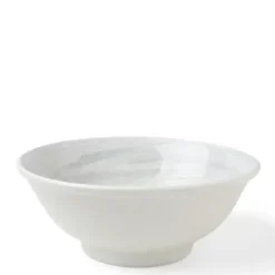Sale MIYA Company Bowl White Water Swirls 8-1/2"