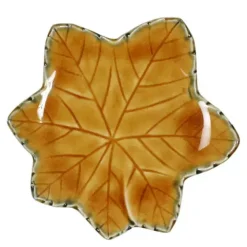 Hot MIYA Company Brown Leaf 4.75" Plate