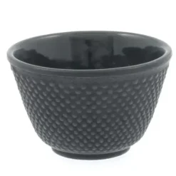 Sale MIYA Company Cast Iron Teacup Black Hobnail