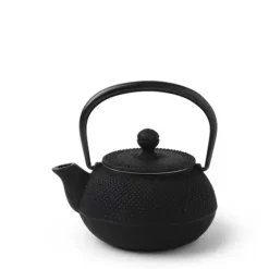 Hot MIYA Company Cast Iron Teapot Black Hobnail 0.325L