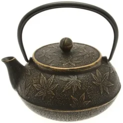 New MIYA Company Cast Iron Teapot Black Maple