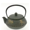 Clearance MIYA Company Cast Iron Teapot Bronze Goldfish