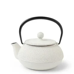 Hot MIYA Company Cast Iron Teapot Gold Linen Hobnail 0.65L