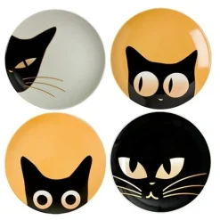 MIYA Company Cat Eyes 6.5" Dessert Plate Set
