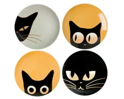 MIYA Company Cat Eyes 6.5" Dessert Plate Set