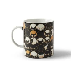 Sale MIYA Company Cat Eyes 8 Oz. Mug - Black