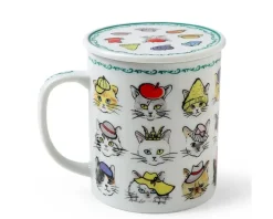 Hot MIYA Company Cats In Hats Mug With Lid