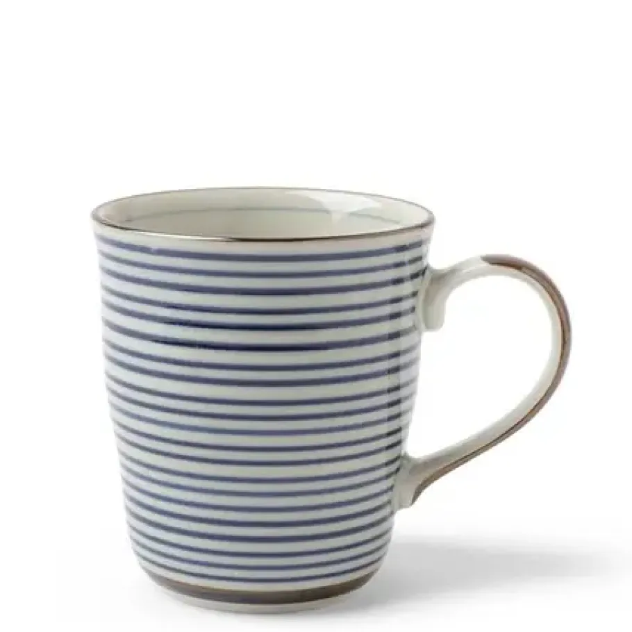 New MIYA Company Celadon Stripes 8 Oz. Mug